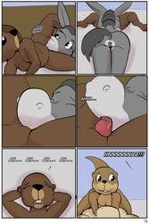 2017 anthro anus beaver breasts comic cunnilingus donkey equine female horse jennifer_(study_partners) lisa_(study_partners) male mammal mustelid nipples oral otter page_74 pussy rodent sarah_(study_partners) sex straight study_partners thunderouserections vaginal_penetration woody_(study_partners) yuri