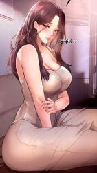 beautiful_days big_ass big_breasts blush hourglass_figure huge_ass huge_breasts huge_thighs milf suggestive suggestive_look suggestive_pose tight_clothing