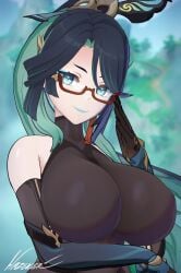 1girls 3d big_breasts female genshin_impact hazeker solo solo_female tagme xianyun_(genshin_impact)
