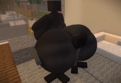1boy 1girls 3d 3d_animation anal animated ass ass_bigger_than_head big_ass black_skin blue_eyes chair enderlady_(hbtheender) enderman erection female gigantic_ass hb_(hb_the_ender) hbtheender huge_ass laptop larger_female male minecraft open_chest purple_eyes sitting smaller_male sound tagme video
