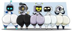 1girls 2025 3_fingers 4_fingers 4boys 4boys1girl ass ass_focus astro_bot astro_bot_(series) big_ass big_butt black_body claw_hand claws deltarune female femboy furu_flami grey_body naked naked_female naked_male no_humans non-human non-human_only nub_feet nude nude_female nude_male omegatronic robot robot_anthro robot_boy robot_girl robot_humanoid robot_only robotic_arm sweet_(deltarune) tagme tagme_(character) tagme_(series) team_fortress_2 the_amazing_world_of_gumball undertale white_body