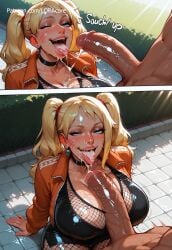 4k absurd_res absurdres after_deepthroat after_fellatio after_oral ai_assisted ai_generated blonde_hair blue_eyes comic comic_page comic_panel cum cum_in_mouth cumshot_in_mouth excessive_cum facial fishnet_legwear fishnet_stockings fishnet_topwear fishnets gender_transformation genderswap_(mtf) gigantic_breasts high_quality high_resolution highres huge_ass huge_breasts loracore massive_ass massive_breasts mischievous_smile mouthful naruko naruto naruto_(classic) naruto_(series) naruto_shippuden oiled open_mouth plump presenting presenting_breasts rule_63 rule_63 seductive smirk smug sound_effects squeezing_breast squished_breasts suggestive suggestive_look suggestive_pose swallowing swallowing_cum tease teasing thick_thighs tongue twintails uzumaki_naruko uzumaki_naruto uzumaki_naruto wet wide_hips wink