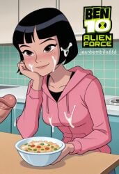 ai_generated ben_10 ben_10_(classic) ben_10_alien_force ben_10_ultimate_alien cartoon_network cum cum_in_mouth cum_on_face cumshot jeanbombila666 julie_yamamoto