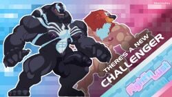 16:9 2025 5_fingers alien alien_humanoid animal_head animal_humanoid anthro avian avian_humanoid balls barazoku biceps big_muscles big_nipples bird_humanoid black_body body_hair crossover digital_media_(artwork) duo empty_eyes fangs fatal_fury feet fingers for_a_head foreskin genitals group happy_trail hi_res humanoid humanoid_genitalia humanoid_penis king_of_fighters male marvel morinetsu mugen multicolored_body muscular muscular_anthro muscular_male nipples not_furry penis pixel_(artwork) pubes symbiote teeth text tizoc toes uncircumcised venom_(marvel) widescreen