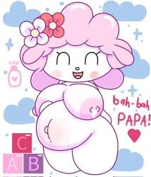 2d 2d_(artwork) 2d_artwork areolae big_areola big_breasts bleating breasts breasts_bigger_than_head breasts_out closed_eyes cyka♡ expecting happy happy_female huge_breasts lactating lactation large_breasts looking_at_viewer milk milking milking_breasts my_sweet_piano nipples nude nude_female onegai_my_melody pink_fur pink_hair pregnant pregnant_belly pregnant_female sanrio sheep sheep_girl smile smiling smiling_at_partner smiling_at_viewer soon_to_be_parents talking_to_viewer thick_thighs thighs white_body white_skin
