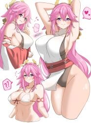 1girls akazuan_19 female genshin_impact solo solo_female tagme yae_miko