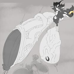 animal_only big_penis huge_cock hyper_penis lattemon lattemon_(character) penis tagme thick_thighs wide_hips