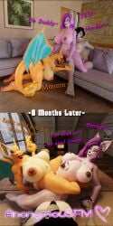 3d_(artwork) absurd_res anonymousfm anthro areola ass ball_lick balls belly big_belly big_breasts both_pregnant breasts canid canine canis charizard comic comic_panel dan_darkheart digital_media_(artwork) dragon english_text erection fan_character female fur generation_1_pokemon genitals group group_sex hair hi_res huge_breasts humanoid_genitalia humanoid_penis kara_(dandarkheart) licking male male/female male_penetrating mammal multiple_pregnancies mythological_creature mythological_scalie mythology navel nintendo nipples nude open_mouth oral orange_body penetration penile penis pokemon pokemon_(species) pregnant pregnant_anthro pregnant_female purple_body purple_hair pussy rubbing_penis scalie sex tail tattoo text thick_thighs threesome tongue tongue_out trio viktoriya_(dandarkheart) white_body white_fur wings wolf