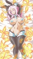 bunnysuit enen_no_shouboutai fake_animal_ears fire_force lewdamone pasty_on_pussy princess_hibana pussy_pasty
