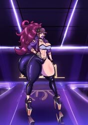 1girls akali ass_implants big_breasts big_lips bimbo bimbofied bradtanker3 cleavage fake_ass female female_only gigantic_ass high_heels huge_ass human k/da_series large_breasts league_of_legends massive_ass revealing_clothes skimpy solo solo_female standing