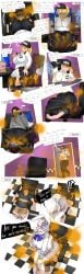aged_up comic dialogue facesitting fart fart_fetish fart_slave fart_torture fat_ass five_nights_at_freddy's five_nights_at_freddy's:_security_breach gregory_(fnaf) lazei stinky thick_thighs vanessa_(fnaf) vanny_(fnaf)