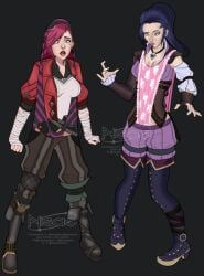 arcane arcane_caitlyn arcane_vi atomic_wedgie frontal_wedgie kukukumisao wedgie