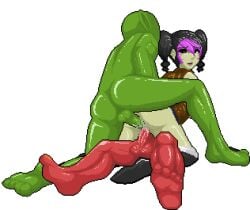 1girls anal anal_sex anal_sex animated double_penetration loop monster pixel_art sexums_(artist) simply_mindy vaginal_penetration