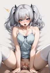 ai_generated blue_eyes brat camisole cum cum_in_pussy cum_inside cum_on_chest cumming fat_ass hexd legs_apart male_pov missionary missionary_position orgasm original_character pleasure_face pussy silver_hair small_breasts thick_thighs thigh_highs twintails vaginal_penetration wide_hips