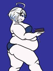 alternate_version_available bbw bikini blue_bikini cake chubby chubby_female exposed_fat_belly fat fat_female fat_girl feeding female female_focus female_only fontaine_girls furina_(genshin_impact) genshin_impact hoyoverse https://www.deviantart.com/trigger-artist/art/fat-furina-2-double-belly-1066816663 light-skinned_female light_skin mihoyo mihoyo_technology_(shanghai)_co._ltd. solo solo_female solo_focus tube tube_feeding weight_gain weight_gain_female white_hair