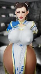1girls 3d 3d_(artwork) asian asian_bimbo asian_female bimbo bimbo_body bimbo_lips bimbofication bimbofied black_eyeliner black_eyeshadow blurry_background bottom_heavy bubble_butt child_bearing_hips chinese chinese_female chrisisboi_ chun-li curvaceous curvaceous_female curvy_female curvy_hips earrings erect_nipples erect_nipples_under_clothes eyeliner eyeshadow female female_focus female_only fit fit_female gold_earrings gold_jewelry hair_bun hoop_earrings hourglass_figure huge_areolae huge_ass huge_breasts huge_nipples large_areolae large_ass large_breasts large_nipples lipstick looking_at_viewer makeup nipples_visible_through_clothing red_lips red_lipstick solo solo_female solo_focus standing street_fighter thick_thighs tied_hair toned toned_body toned_female toned_stomach top_heavy twin_buns video_game video_game_character video_game_franchise voluptuous wide_hips