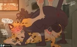 2boys anal_sex animated denial furry furry_ears furry_male furry_only furry_tail leopard male male/male male_only nick7005 sex tail text_bubble