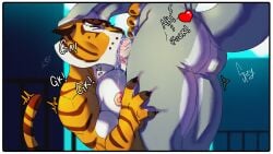 absurd_res ambiguous_fluids anthro anus areola ass big_bulge big_butt bodily_fluids bulge canid canine deep_throat dominant dominant_intersex dreamworks drooling duo felid female forced forced_oral gagging gynomorph herm hi_res humanoid intersex intersex/female kung_fu_panda larger_female mammal master_tigress muscular muscular_female nude oral oral_penetration pantherine penetration pinned pinned_to_ground rough_sex saliva sex size_difference small_dom_big_sub spicyboi01 stripes thick_thighs throat zhen_(kung_fu_panda)