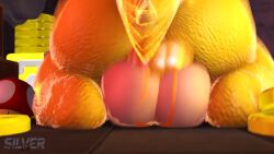 1boy 1girls 3d animated anthro anthrofied anus artist_name ass asshole balls big_ass big_balls big_penis bikini bikini_bottom bikini_top blue_eyes bowser brown_eyes crown dragon duo king_koopa koopa mario_(series) nintendo opennsfwsp pale-skinned_female pale_skin penetration penis penis_in_pussy plap_(sound) princess_daisy silvertilver sound source_request steno3d super_mario_bros. sweat sweatdrop sweating tagme tail vagina vaginal_sex video villain yellow_body yellow_skin