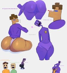 2boys 2male 4boys almost_naked almost_nude big_ass big_booty blush embarrassed fat_ass father_and_son femboy five_nights_at_freddy's fnaf gay looking_at_viewer looking_back male michael_afton mike_schmidt posing_for_the_viewer purple_guy_(fnaf) scottgames tagme thicc thick_ass thick_thighs tight_clothing wide_hips william_afton youbarlobtu2