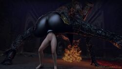 anal_vore animated armor armored_female big_ass coot27 dancer_of_the_boreal_valley dark-skinned_female dark_souls dark_souls_3 female female_pred female_prey fromsoftware giantess interspecies living_dildo living_insertion macro_female monster monster_on_female no_sound tagme unbirthing video vore