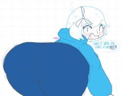 1girls annoyed annoyed_expression annoyed_female ass_focus battle_for_dream_island bfb bfdi blue_pants blue_sweater blushing blushing_at_viewer dark_blue_pants embarrassed fanny_(bfdi) fat_ass fat_butt female female_focus female_only huge_ass huge_butt humanized jacknjellify looking_at_viewer object_show object_show_community object_shows osc solo_female sweater thigh_focus tpot twosevsixthree