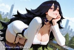 ai_generated all_fours ass big_ass big_breast black_hair blue_eyes blush boku_no_hero_academia boots breasts cat_ears censored cuffs elvoryn erection fellatio female female_on_cloth garter_straps hair_between_eyes hat high_heel_boots high_heels interracial irrumatio large_breasts locker long_hair looking_at_viewer male midnight_(my_hero_academia) mole my_hero_academia my_hero_academia:_vigilantes nipples oral panties penis pov pov_crotch pubic_hair solo_focus straight sweat thighhighs thong top_hat uncensored veins veiny_penis wrist_cuffs