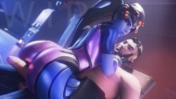 1boy 1boy1girl 1girls 3d angry assjob blender buttjob dominant dominant_female domination female femdom looking_back male outercourse overwatch stylizedsfm tagme thighjob widowmaker