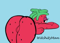 anthro ass breasts drupe female food fruit ok_k.o.!_let's_be_heroes presenting pussy strawberry witchityman