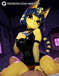1boy 1girls ai_generated animal_crossing animal_ears animated animation ankha ankha_(animal_crossing) artist_name bangs bare_shoulders black_dress black_eyes black_nails blue_hair blunt_bangs bob_cut body_fur breasts cat_ears cat_girl cat_humanoid cat_tail catgirl closed_mouth clothed_sex cowgirl_position detached_sleeves dress egyptian fishnets furry furry_female furry_with_non-furry goth goth_girl gothic gothic_girl hair_ornament indoors interspecies looking_at_viewer male meevow nintendo no_panties penis pov pussy sex shiny shiny_skin short_dress short_hair sleeveless_dress snake_hair_ornament solo_focus straddling straight tagme tail uncensored vaginal_penetration video