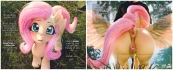 3d 3d_(artwork) 44bone 4k anatomically_correct anatomically_correct_genitalia ass big_butt blender_(software) clothed_male comic dialogue equine equine_genitalia equine_pussy eyelashes female female_feral feral fluttershy_(mlp) forest from_below glistening_butt grass horse human_male looking_at_viewer male my_little_pony my_little_pony_friendship_is_magic outside pink_hair pink_tail pony pov puffy_anus tail text wet_pussy wings yellow_fur