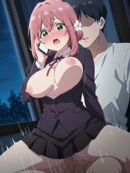 100_kanojo 1girls ai_generated anime breasts clothed_sex female hanazono_hakari kimi_no_koto_ga_dai_dai_dai_dai_daisuki_na_100-nin_no_kanojo large_breasts multitasking netorare ntr patreon_logo patreon_username phone pink_eyes pink_hair pussy sex shupake the_100_girlfriends_who_really_really_really_really_really_love_you uncensored vagina vaginal_penetration vaginal_sex watermark