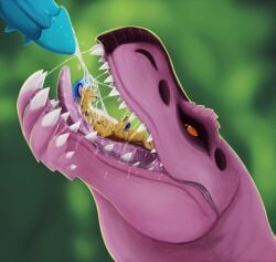 absurd_res anjanath anthro bodily_fluids brute_wyvern capcom cum cum_bath cum_covered cum_in_mouth cum_inside digital_media_(artwork) duo endosoma erection felid feral fur genital_fluids genitals hair hi_res leopard male male/male mammal markings messy monster_hunter neck_bulge nude open_mouth oral_vore pantherine penis safe_vore saliva scalie sharp_teeth simple_background size_difference smile soft_vore spots spotted_body spotted_fur tallion teeth tongue tongue_out trey_(treylep) vore willing_prey