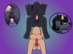anal anthro ass boppidafterdark bovid butt_grab caprine close-up digital_media_(artwork) duo futa/futa futanari genitals goat gradient_background hand_on_butt intersex intersex/intersex jackie_(nitw) looking_back low-angle_view mammal night_in_the_woods open_mouth oral penis purple_background rimming rose_(rosethegoat) sex simple_background tongue tongue_out