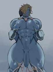 abs ambush_(trap) anal anal_sex axred7 big_penis blonde_hair blue_skin blue_skinned_femboy blue_skinned_male breasts covered_eye cum cum_drip cum_inside cum_on_leg cum_on_legs cum_on_penis femboy gay glossy_lips grabbing grabbing_another's_breast grabbing_from_behind grabbing_pecs gradient_background gray_background grey_background hair hair_covering_eye hair_covering_one_eye hair_over_one_eye male male/male male_only muscles muscular muscular_arms muscular_male muscular_thighs necklace nipple_piercing nipples pecs penis penis_in_ass pierced_nipples piercing piercings precum precum_drip precum_on_penis sharp_teeth simple_background stomach_bulge thick thick_penis thick_thighs thighs tooth_necklace trap yaoi