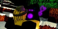 1boy 1boy1girl 3d 3d_(artwork) 3d_render big_breasts black_body black_hair breasts camping enderwoman eyes female fucking heart ktiiejiju_(artist) male minecraft naked_male nipples pose purple_eyes purple_hearts purple_nipples roblox roblox_avatar robloxian sex watermark yellow_body yellow_hair