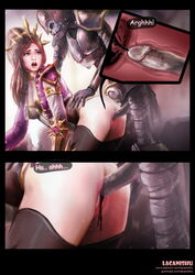 black_cum blizzard_entertainment cervix comic cum cum_dripping cum_dripping_out_of_pussy cum_in_pussy cum_in_womb cum_inside cumdrip deep_penetration diablo diablo_3 english_text exposed_ass exposed_pussy from_behind functionally_nude heroes_of_the_storm lacanishu li-ming rape restrained sex skeleton speech_bubble straight text trapped vaginal_penetration womb