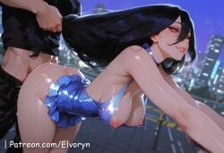 1boy ai_generated all_fours ass big_ass big_breast black_hair blue_eyes blush boku_no_hero_academia boots breasts censored cuffs doggy_style elvoryn erection fellatio female female female_on_cloth garter_straps hair_between_eyes high_heel_boots high_heels interracial irrumatio large_breasts locker long_hair looking_at_viewer male midnight_(my_hero_academia) mole my_hero_academia my_hero_academia:_vigilantes nipples oral panties penis penis_in_ass pov pov_crotch pubic_hair solo_focus straight sweat thighhighs thong top_hat uncensored veins veiny_penis wrist_cuffs