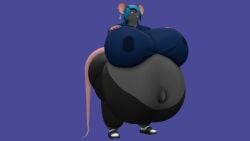1girls 3d 3d_(artwork) 3d_background 3d_model 3d_render animal_ears anthro anthro_female anthro_focus anthro_only big_breasts black_fur blue_hair blue_hair_female breasts fat fat_anthro fat_belly fat_female female female_focus female_only furry furry_female furry_only fursona huge_breasts hyper_pregnancy kingofthekabuto maddie_rattie murine no_humans obese obese_anthro obese_female oc original original_character overweight_anthro overweight_female pregnant queenofthekabuto rat rat_ears rat_girl ready_to_pop rodent solo tagme thick_thighs trans_woman trans_woman_(lore) transfem wide_hips