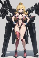 ai_generated highres mario_(series) mecha mechabare non-web_source original pilot princess_peach robot smile