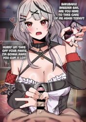 1girls 2boys bar_censor big_breasts big_penis big_penis_adoration blowjob blush censored clothed_female_nude_male cuckold cuckold_pov dark-skinned_male dark_skin ear_piercings english_text fellatio grey_hair handjob heart hololive hololive_japan holox indoors large_breasts large_penis light-skinned_female light-skinned_male light_skin looking_at_cuckold looking_at_viewer male_pov mh_(ntr5304) orange_eyes penis penis_size_difference phone piercings pov room sakamata_chloe size_queen small_penis small_penis_humiliation smartphone spade_(shape) talking_to_cuckold talking_to_viewer teasing_cuck_with_phone text three-finger_handjob virtual_youtuber