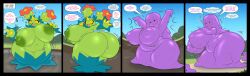 2024 absurd_res ass belly big_belly big_breasts big_butt body_control breasts comic dancing dialogue ditto_(pokemon) drpolice english_text female flower_(anatomy) generation_1_pokemon generation_5_pokemon genitals goo_creature goo_hair goo_humanoid green_body green_nipples group hi_res huge_breasts huge_butt huge_thighs humanoid maractus musical_note musical_symbol nintendo nipples nude nude_female nude_humanoid overweight overweight_female pokemon pokemon_(species) pokemon_humanoid pseudo_hair purple_body pussy species_transformation speech_bubble spikes spikes_(anatomy) splitting symbol tabitha_(tabithathecat) takeover text thick_thighs thought_bubble transformation wide_hips yellow_eyes