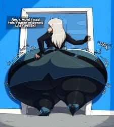 ass ass_focus blonde_female blonde_hair blue_eyes dat_ass emma_frost emma_frost_(fortnite) fat_ass female female_only fortnite fortnite:_battle_royale huge_ass marvel marvel_comics mutant_(marvel) platinum_blonde_hair skalesstash stuck_in_door white_queen wide_hips x-men