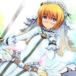 1boy 1femboy androgynous armin_arlert attack_on_titan belt belts blurry_background blush blushing_at_viewer bodysuit bottom_heavy bottom_heavy_femboy bottom_heavy_male bridal_gloves bridal_gown bridal_veil bulge bulge_through_clothing bulge_under_clothes chain_necklace chains concerned concerned_look curvy curvy_ass curvy_body curvy_femboy curvy_figure curvy_hips curvy_male curvy_thighs cute_male embarrassed femboy femboy_focus flower flower_crown flower_in_hair flower_on_head flowers flowers_in_hair flowers_on_head full_body_suit fully_clothed fully_clothed_male hips_wider_than_shoulders holding_object holding_sword holding_weapon jumpsuit knees_together_feet_apart lock looking_at_viewer male_bride male_focus male_only marimo_danshaku nero_claudius_(fate)_(cosplay) nervous otoko_no_ko puppy_eyes shingeki_no_kyojin simple_background slender_waist small_bulge sword thick_thighs thighs tight_clothes tight_clothing twink wedding_dress wedding_gloves wedding_veil white_gloves wide_hips wrist_cuffs yaoi zipper zipper_pull_tab