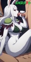 ai_generated blowjob carrot_(one_piece) ends34 female furry_female one_piece red_eyes sulong_carrot