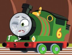 1boy accurate_art_style cum cum_in_mouth cum_on_face disgusted edit edited edited_screencap locomotive mattel percy_the_small_engine repost reupload solo thomas_and_friends thomas_and_friends_all_engines_go train young