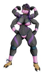 abs alien alien_girl alien_humanoid ben_10 bikini cartoon_network collar four_arms four_eyes heterochromia mask masked masked_female muscle muscle_girl muscles muscular muscular_arms muscular_female muscular_legs muscular_thighs orange_eyes pink_bikini pink_clothes pink_clothing pink_mask purple_hair red_eyes tattoos tetramand warner_bros warner_brothers wrestling_outfit zed_(jcmahrt) zeroviks_(artist)