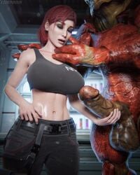 1boy 3d alien alien/human alien_boy alien_humanoid big_balls big_breasts big_penis blender cock_in_hand commander_shepard dick_in_hand female female_focus femshep ginger ginger_hair human humanoid interspecies jerking jerkingoff krogan large_balls large_breasts large_penis larger_male light-skinned_female light_skin male mass_effect masturbation monster pale-skinned_female pale_skin piroguh red_hair size_difference smaller_female stroking stroking_penis tagme twitter_username urdnot_wrex xenophilia