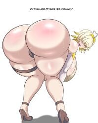 ass ass_focus blonde_female blonde_hair codeyumi elegg_(nikke) goddess_of_victory:_nikke huge_breasts huge_butt huge_thighs plump thick_thighs