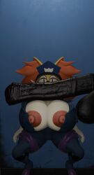 big_breasts big_penis braixen breasts cleavage female furry huge_breasts huge_cock nintendo nipples novaparadox1337 penis pokemon pokemon_(species) tagme thick_thighs wide_hips